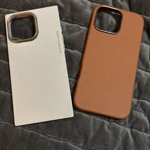 Elizabeth and James Dual Phone Case Set - Sparkling White and Rich Brown